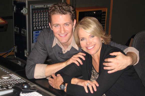 Matthew Morrison and Katie Couric