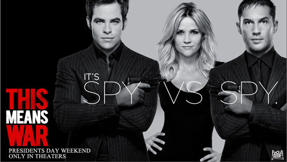Trailer: ‘This Means War’ starring Reese Witherspoon, Chris Pine, Tom Hardy