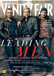 George Clooney, Matt Damon and Daniel Craig featured in February’s Issue of ‘Vanity Fair’