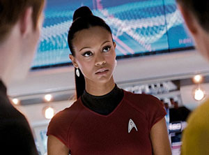 Zoe Saldana: “I Like Being in Space. I get to play less girlfriends, more female parts”