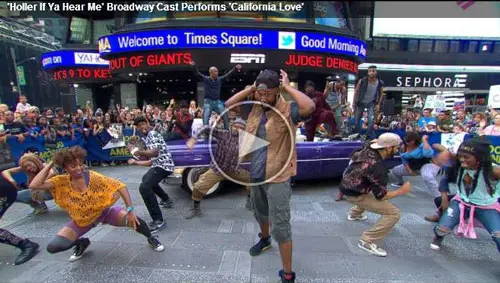 Watch the Cast of Broadway’s ‘Holler If You Hear Me’ Perform ‘California Love’ on GMA
