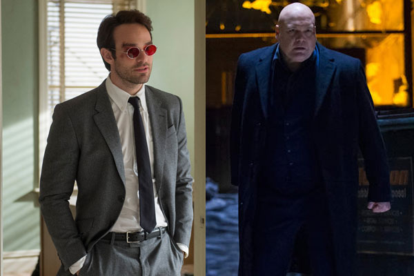 Charlie Cox and Vincent D'Onofrio in Daredevil