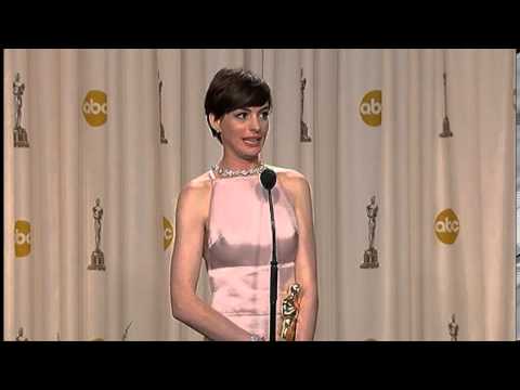 Oscar Speech and Backstage Interview: Anne Hathaway for Best Supporting Actress (video)