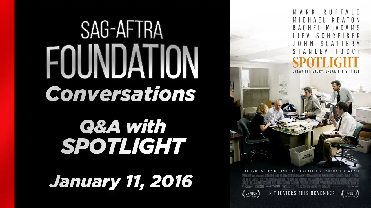 Watch: Conversations with the Cast of ‘Spotlight’