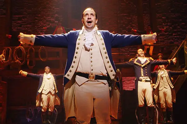 Lin Manuel Miranda in Hamilton